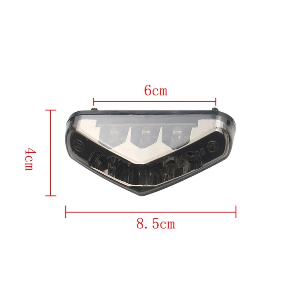 Motocyklowe światła Pasuje Do Motor Terenowy ATV Chopper Skuter Cruiser Tablica Rejestracyjna Tylne Światło Tylne Tablicy Rejestracyjnej 12V Tylne Światło Hamowania(1pcs Smoked MTWD01)