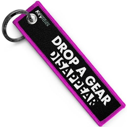 Image of KEYTAILS Keychains, Premium Quality Key Tag for Motorcycle, Car, Scooter, ATV, UTV [Drop A Gear & Disappear]