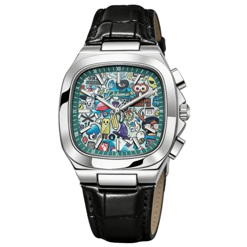 Imagen de DAXIAOYU Reloj mecánico cuadrado creativo con esfera grande totalmente automático para hombre