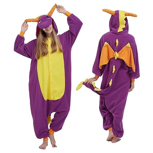 Pijama Onesie Adultos Mujer Cosplay Animal Disfraces Sleepwear Dragón S