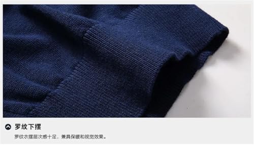 Men's 100 Percent Cotton Sweater Long Sleeve Cardigan Mens V-Neck Sweaters Loose Solid Button Fit Knitting Style Clothing3