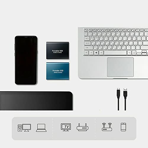 Mersuii Portable Solid State Drive For Laptop Windows 7 Mac Shockproof Type-C Mobile Hard Drive 4Tb Red #TOP1