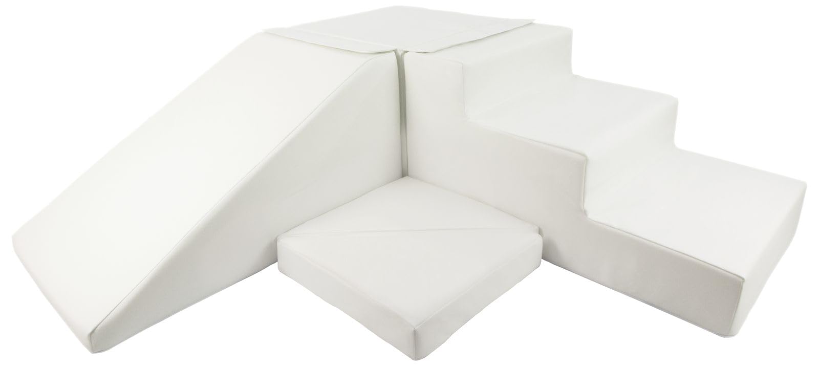 4 Großbausteine Schaumstoffbausteine Spielbausteine Bauklötze Rutsche-Set (Farbe: weiß)