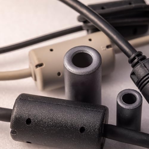 Elimine interferencias con el núcleo de anillo de ferrita MECCANIXITY para clips de cables negros 6