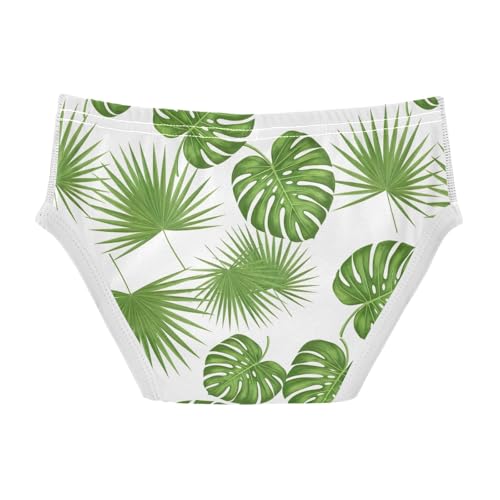 ODAWA Green Tropical Monstera Toddler Underwear, 2T Boys Underwear2