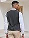 COOFANDY Mens Casual Business Vest Waistcoat Slim Fit Formal Dress Suit Vest