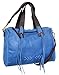 Candace Convertible Leather Satchel (Blue)