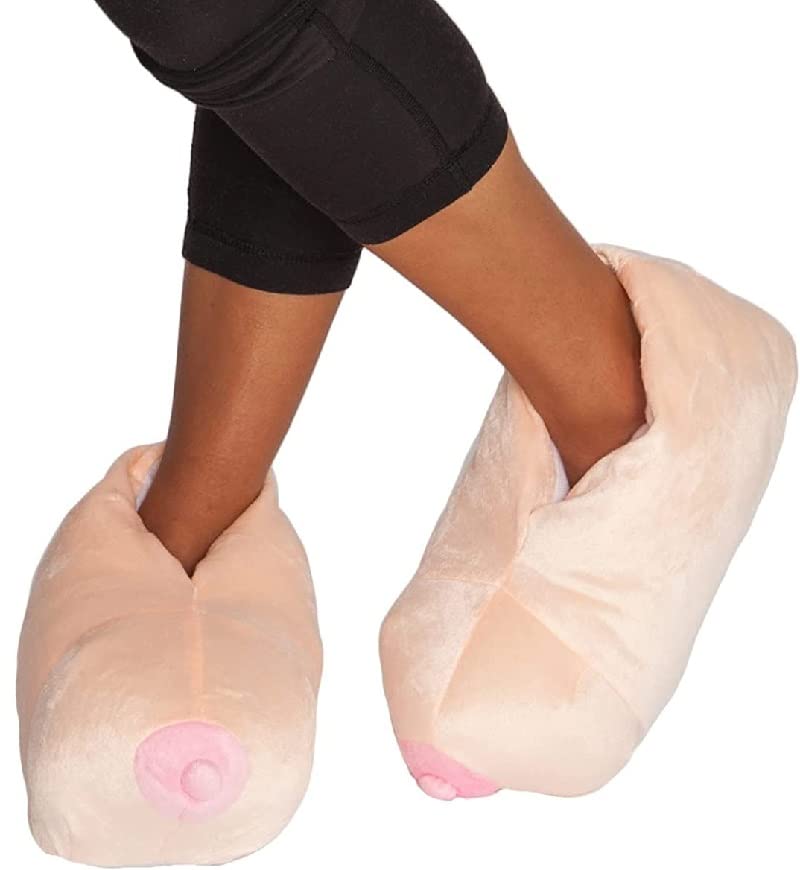 Faretumiya Funny Unisex Adult Plush Slippers Novelty Gag Gifts House Slippers Cute Furry Anti Slip Flat Shoe for Women Men3