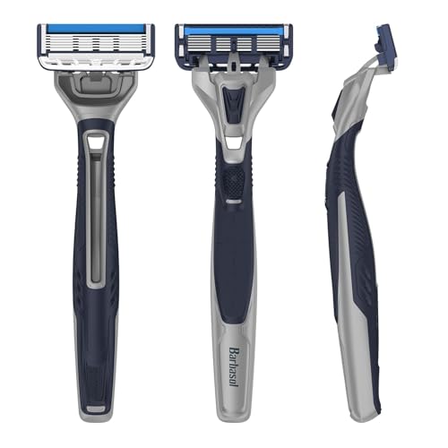 Image of Barbasol Ultra 6 Plus Disposable Razor Value Pack (1 Pack /3 Total Razors) | Premium 6-Blade Disposable Razors, Close Shave technology, UltraTrimmer 7th Blade, Pivoting Head, Razor Bundle