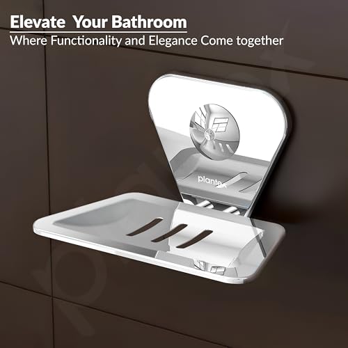 Image of Plantex Pyramid Stainless Steel Soap Dish /Soap Stand /Bathroom Soap Holder /Soap Case Bathroom Accessories (Chrome)