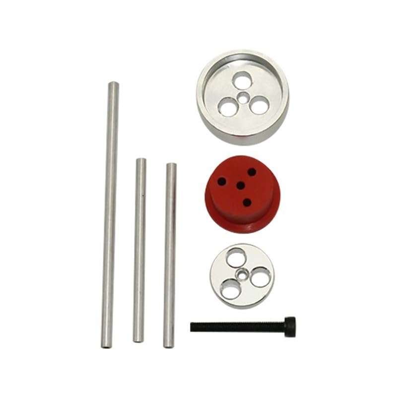 BrewJa 1 Set Replacement Fuel Tank Bung and Fitting Kit (Alu Pipe/Copper Pipe+Alu Cover+Rubber Inserts+Screws) for RC Tank Accessories (Color : Alu Pipe Set)