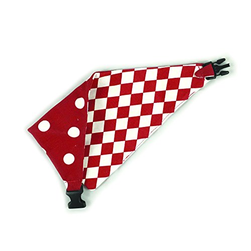 Uptown Pups Reversible Bandana Classic (Medium, Red Checkerboard) #TOP4