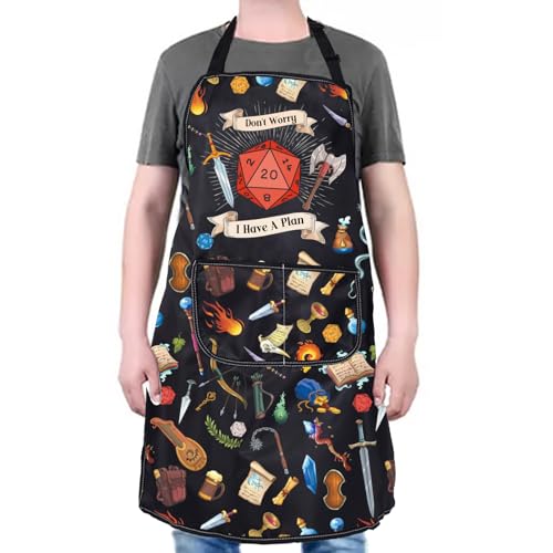 PXTIDY Dice Geeky Apron D Gifts Don't Worry I Have A...