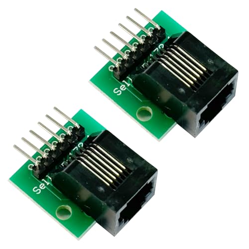 Conector RJ11 hembra con placa PCB 2 piezas miniatura 1