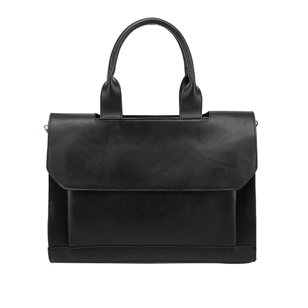 Sac de travail en cuir synthétique chic pour ordinateur et documents professionnels