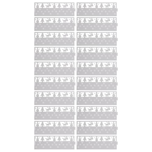 SAFIGLE Pantallas de Papel Navideñas Diseño de Copo de Nieve Color Plateado 50 Unidades para Decoración de Velas Adecuado para Navidad Bodas y Eventos Festivos en Hogar y Negocios