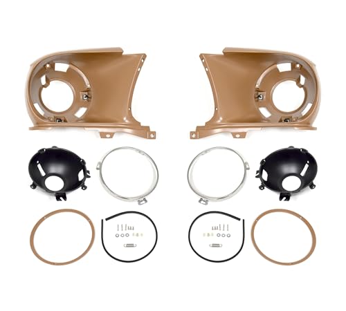Headlight Bucket Assembly Housings (Pair LH & RH) for 1967-1968 Ford Mustang