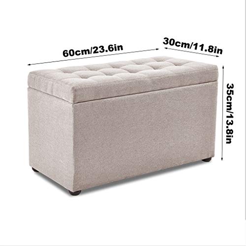 Tabouret ottoman en bois noble avec assise à mémoire de forme