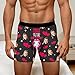 Valentine'S Day Novelty Print Underwear Briefs -Stretch Breathable Fashion Patterns For Men Comfortable Casual Daily Wear,Black,L