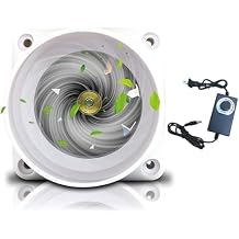 Inline Duct Fan 2 Inch with Speed Controller, HVAC Exhaust Air Ventilation Fan for Basements Bathrooms Kitchens Attics GrowBlack,Adjustable Speed