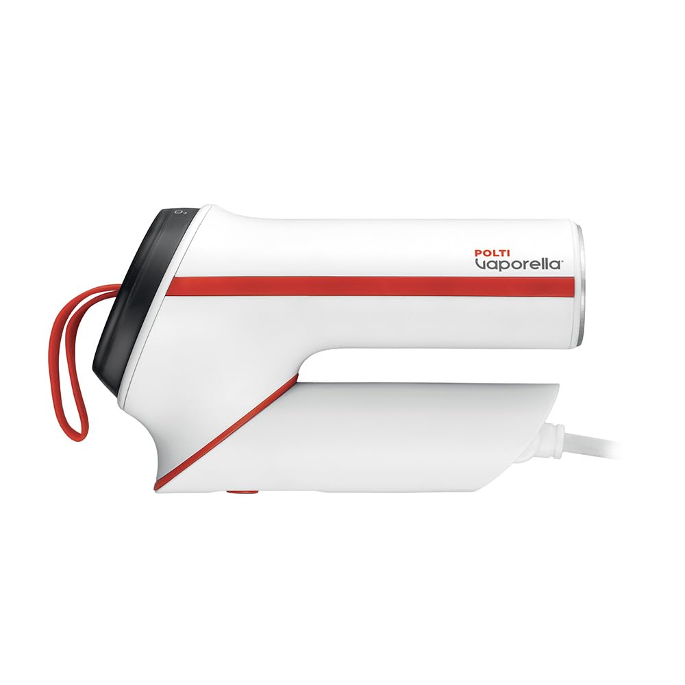 Polti Vaporella GSM50R Défroisseur Vapeur Vertical Compact, Vapeur Puissante 7 Bar, Poignée Ergonomique, Prêt en 30 Sec, Blanc et Rouge