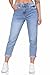 Hailys Damen High Waist Ankle Mom Jeans Mi44rell knöchellange Jeanshose KAX-2102057-1A LBlue S