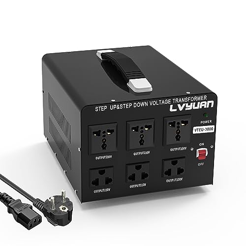 Yinleader - Transformador de tensión 3000 VA - Transformador toroidal - Entrada: 110 V o 220 V / Salida: 110 V y 220 V - USA
