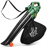 Pelle & Sol 3300W Corded Leaf Blower and Vacuum - 3-in-1 Garden Vacuum, Leaf Mulcher & Garden Hoover - Includes 45L Collection Bag, 12m Cable, Wheels & Strap - Lawn Sweeper, Patio & Driveway Clearing