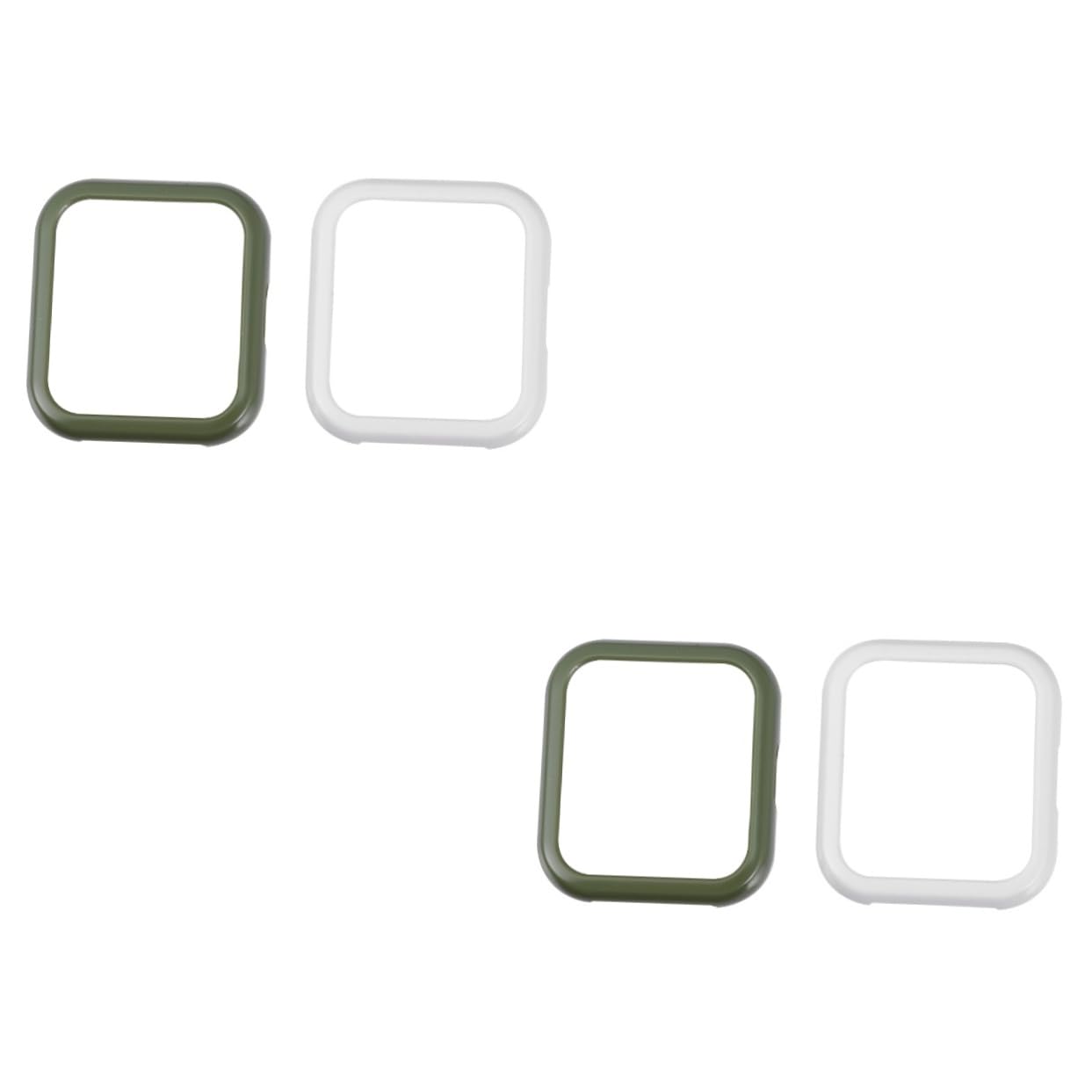 Mikikit 4 Pcs Watch Case Screen Protectors Glass Wrist Band Screen Cover Protective Cover Plastic Cover Screen Protector Case Ring Case Cap Intelligent