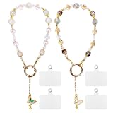 [Contenuto Del Prodotto] Riceverai 2 Set Di Set Di Catene Per Telefoni Cellulari.Ogni Set Include Un Cordino Con Ciondolo A Farfalla, I Colori Sono Verdi E Rosa E Il Materiale È Bordato, Adatto Per Decorare Telefoni Cellulari O Altri Piccoli Oggetti.