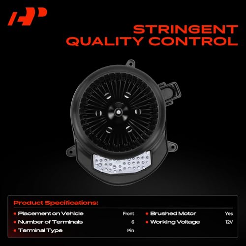 Image of A-Premium Front HVAC Blower Heater Motor Compatible with Chevrolet, GMC & Cadillac Models - Silverado 1500 2019-2023, Tahoe, Suburban, Sierra 1500 /2500 HD /3500 HD, Yukon XL, Escalade, with Fan Cage