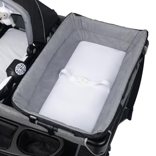 Baby Trend Retreat Nursery Center Playard, Bassinet & Storage, Quarry - image 9