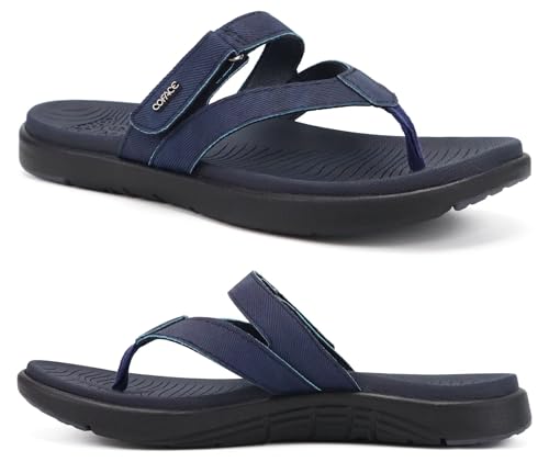 Image of COFACE Womens Orthopedic Flip Flops Arch Support Yoga Walking Thong Sandals