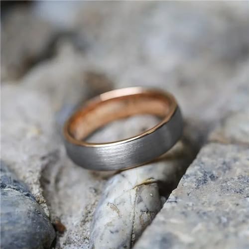 Anillo de boda de 6 mm en tungsteno bicolor ideal para parejas activas y uso diario continuo 3