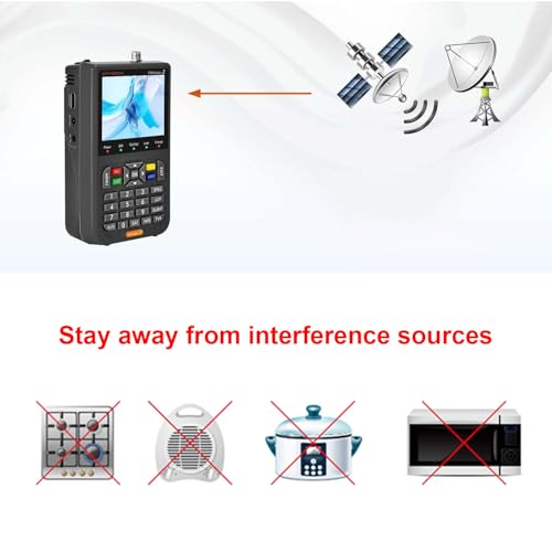 CENPEK V8 Finder2 Satellitensucher Digitales Suchermessgerät Satellitenerkennung DVB-S2X-Signalempfänger-Decoder H.264 HD 3,5-Zoll-LCD zum Einstellen von Satellitenschüsseln