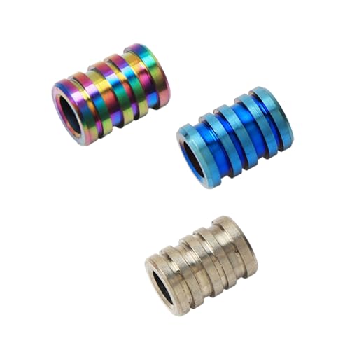 Ximimark 3 pcs Durable Titanium EDC Paracord Lanyard Bead for Outdoor Adventure and Survival