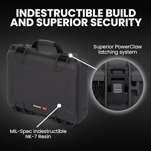 Image of NANUK 910 Empty Waterproof Hard Case - 14.3 inch x 11.1 inch x 4.7 inch, Protective Case for Gear - Impact-Resistant, Dustproof, Airline Carry-On Approved - Made in Canada, Graphite