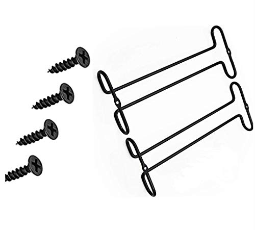 Lapxsnzd Wine Glass Rack - Under Cabinet Stemware Wine Glass Holder Glasses Storage Hanger Metal Organizer For Bar Kitchen Black (1 Rows 2 Pack) #TOP4