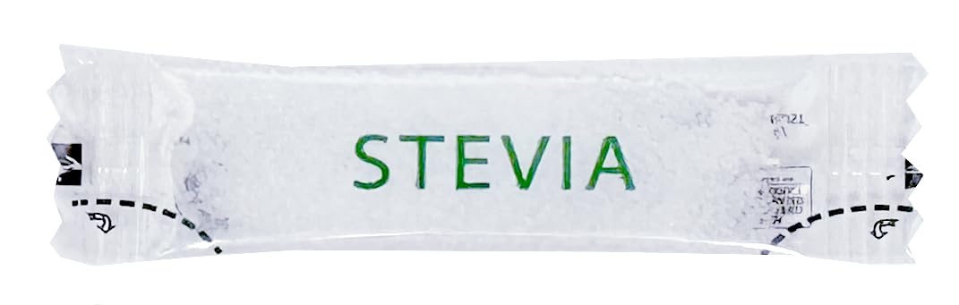 Le Must Stevia Sweetener Packets Biodegradable Compostable Clear Stick Stevia Packets Stevia Sugar Substitute 1g (100 Pack)