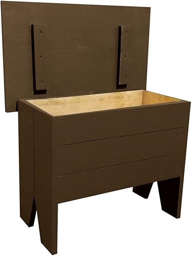 Sawdust City Banco de almacenamiento de madera de 2 pies de largo (marrón vi