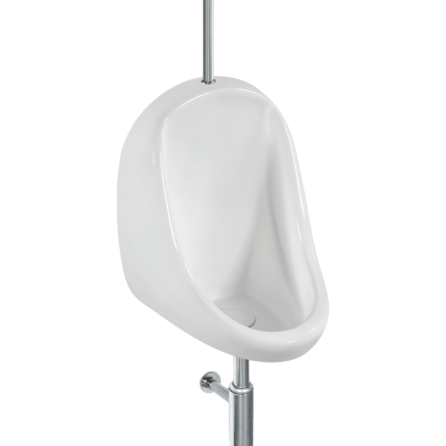 BonKaso White Ceramic Wall Mount/Hung Urinal for Men and Boys | Size (11.8 x11.8 x15 Inches) | Premium Designer Urinal Pot for Gents | Modern Sanitary Ware for Bathroom/Washroom/Toilet-image-25