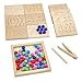 Wooden Number Tracing Board Set, Toddler Montessori Math Beads Counting Toy, Preschool Learning and Educational Math Game for Kids