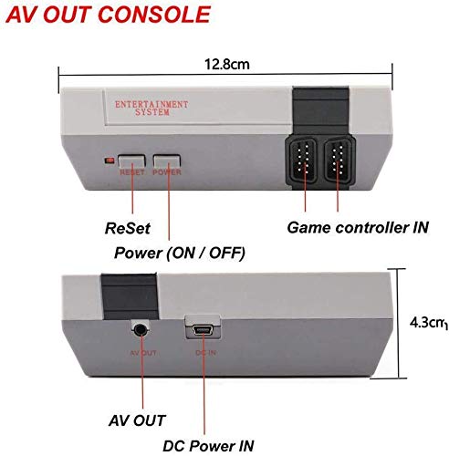 Bravet Child Adult Classic Game Handheld Console Built-in 620 Game Retro Video Game Console Dual Gamepad Handheld Game Player Console (2 Buttons)