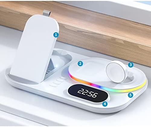 zsedp 4 in 1 fast charger clock pad for phone watch charging stand for