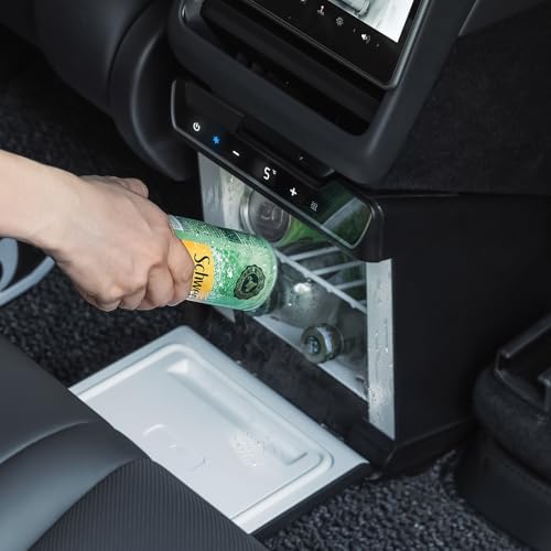 AKwing Car Refrigerator for Tesla Model Y Juniper, Rear Center Console Fridge for Model Y 2026~2025, Cooler & Warmer, Portable Freezer for Camping Commuting Sports & Traveling