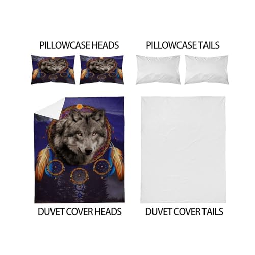 Parure de couette coyote 200x200cm lit double en microfibres - 4