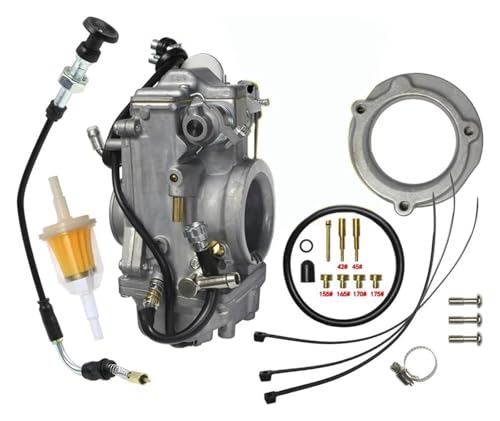 Carb Gasolina Para H&arley D&avidson Para Mikuni HSR42 HSR45 HSR48 HD Reemplazo 426232 990-662-002 Cable De Estrangulación Carburador Motocicleta(Hsr-45mm(add Cable))