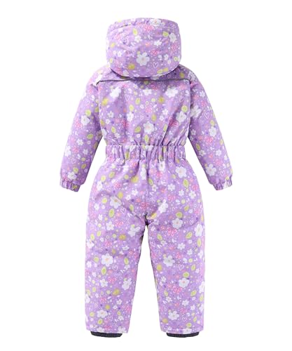 Girls Boys One Piece Snowsuit Waterproof Windproof Ski Snow Hooded Coveralls2