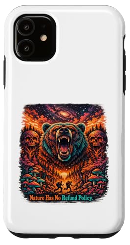 Nature Has No return Policy Bear Camping�n�C�L���O���B���e�[�W���C���h �X�}�z�P�[�X iPhone 11 �p