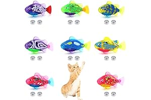 8 PCS Light Up Fish Toys -- Robo Fish Cat Toys That...